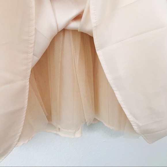 New! Jessica Simpson Fit & Flare Chiffon Tulle Blush Pink Party Cocktail Dress - Picture 9 of 12